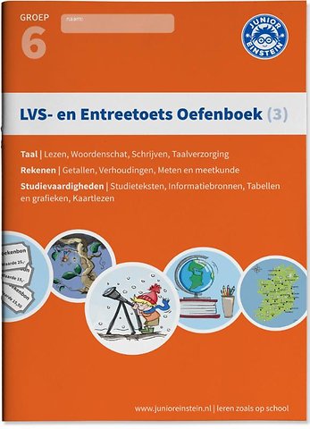 LVS- en entreetoets oefenboek (3) Deel 3 - Gemengde opgaven - Groep 6, opgaven voor rekenen, taal en studievaardigheden