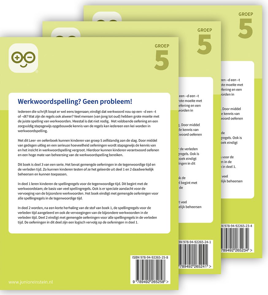 Werkwoordspelling Leer- en Oefenboeken groep 5 Compleet Compleet pakket gemengde opgaven voor werkwoordspelling 