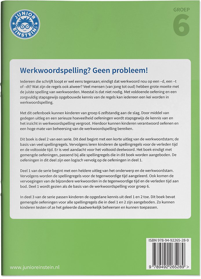 Werkwoordspelling 2 spellingsoefeningen verleden tijd en voltooid deelwoord groep 6 Leer- en Oefenboek