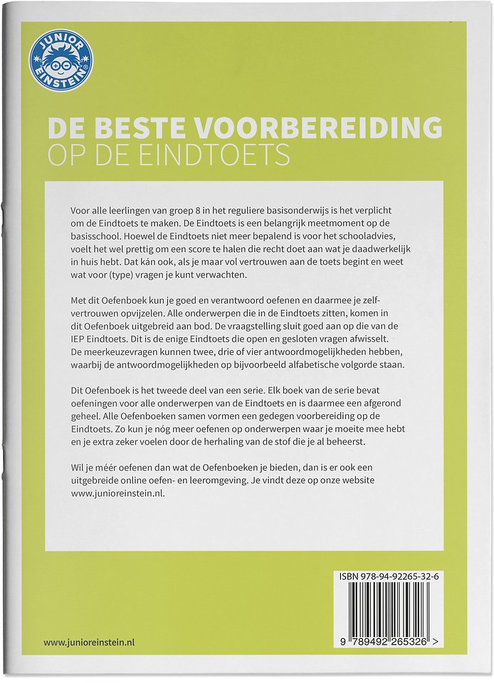 Eindtoets Oefenboek deel 2 Geschikt voor de IEP Eindtoets groep 8