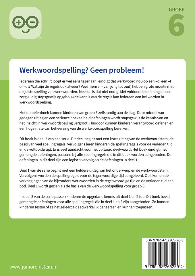 Werkwoordspelling 2 spellingsoefeningen verleden tijd en voltooid deelwoord groep 7 leer- en oefenboek