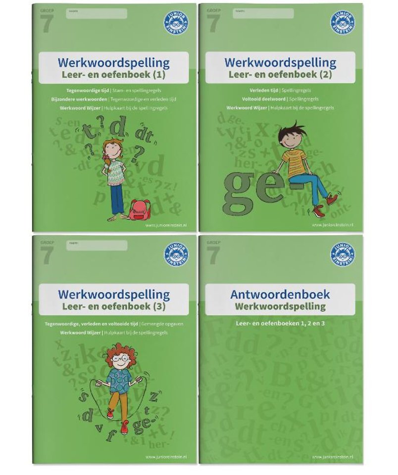 Werkwoordspelling Groep 7 Leer en oefenboek 1 en Antwoordenboek 1, 2 en 3