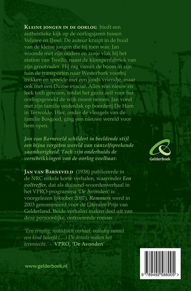 Kleine jongen in de oorlog