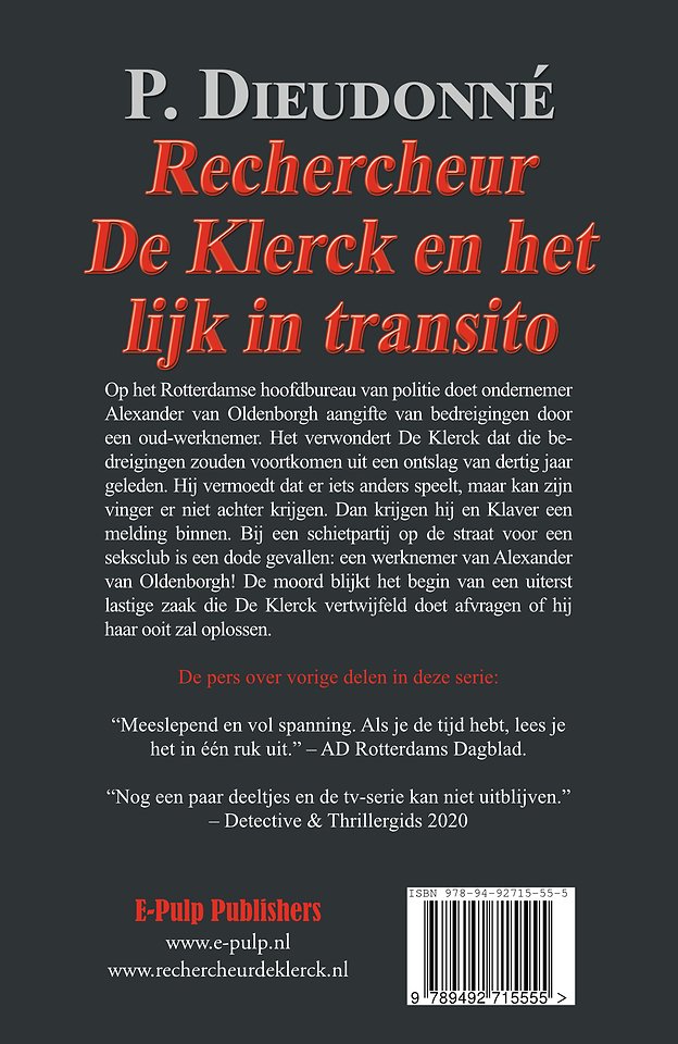 Rechercheur De Klerck en het lijk in transito