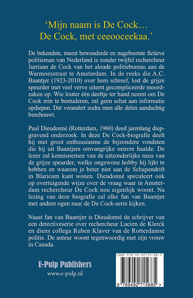 Leven en werk van rechercheur De Cock