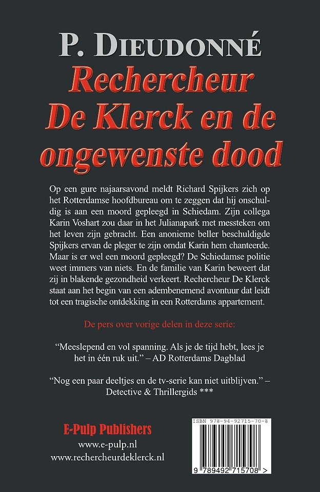 Rechercheur De Klerck en de ongewenste dood