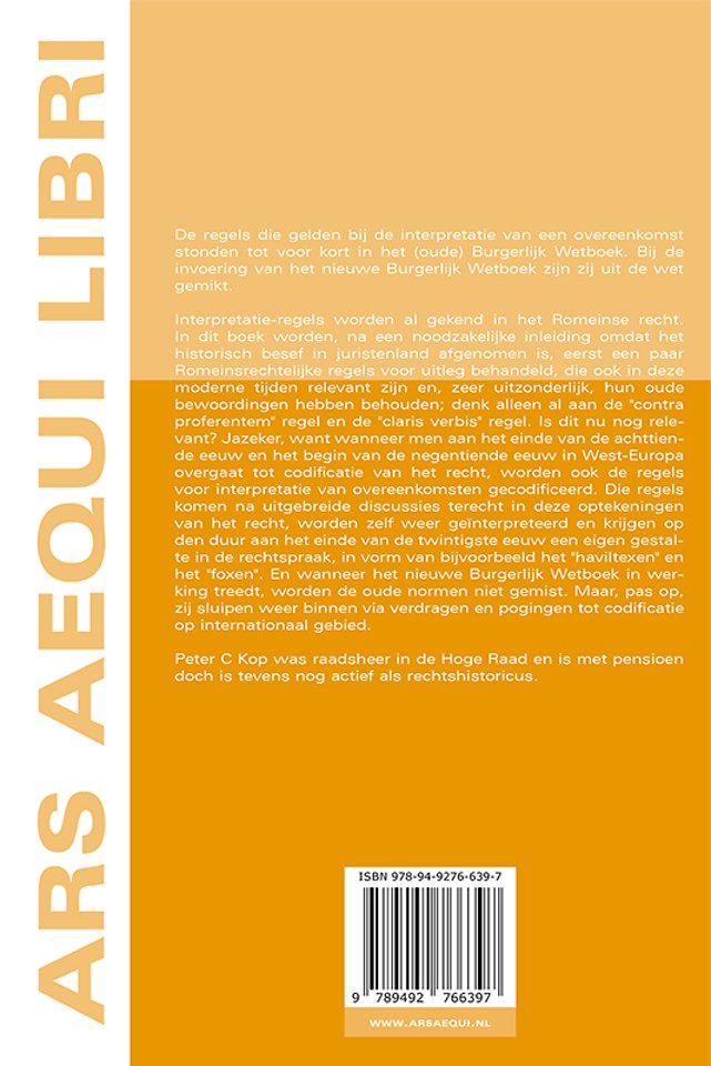 De wet en de interpretatie van een overeenkomst