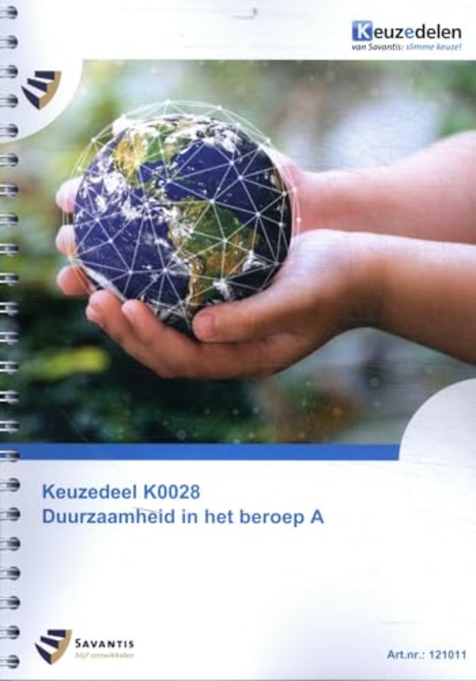 Keuzedeel K0028 Duurzaamheid in het beroep A (papieren versi