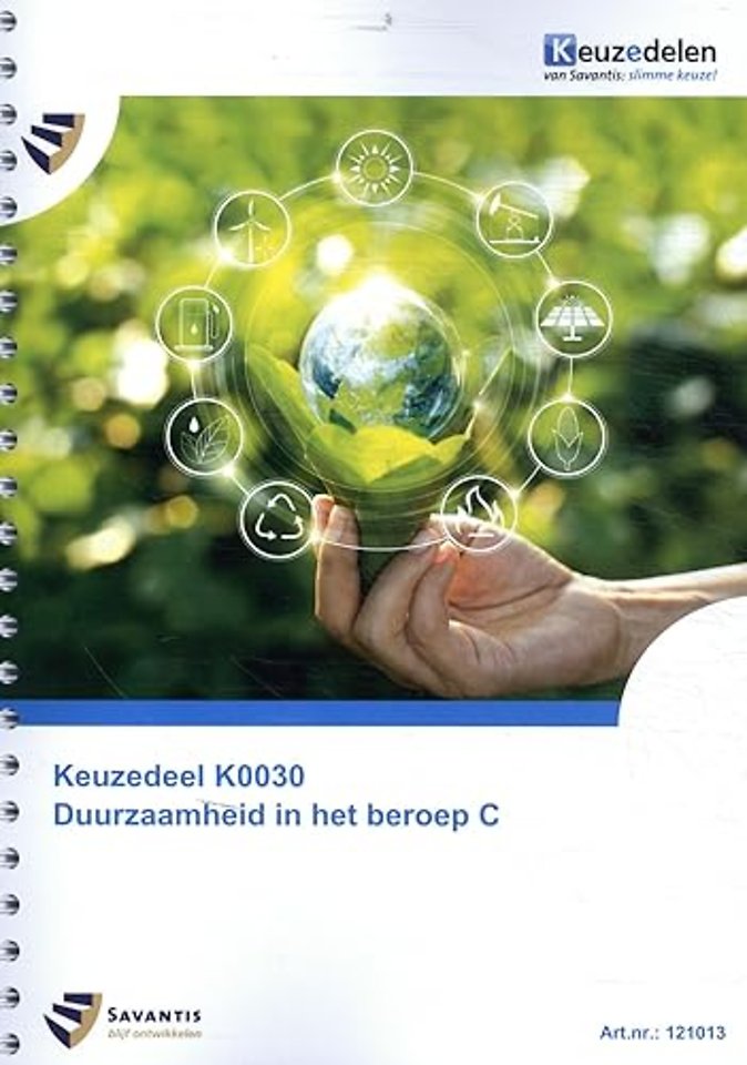 Keuzedeel K0030 Duurzaamheid in het beroep C (papieren versi