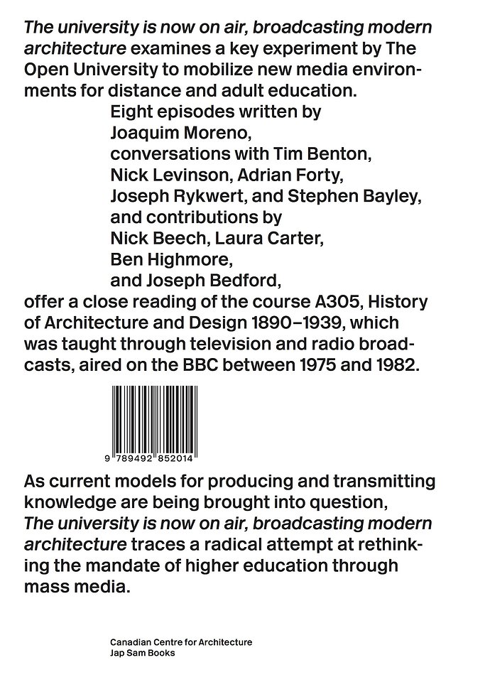 The university is now on air, broadcasting modern architecture