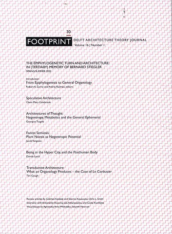 Footprint 30. Epiphylogenetic Turn and Architecture