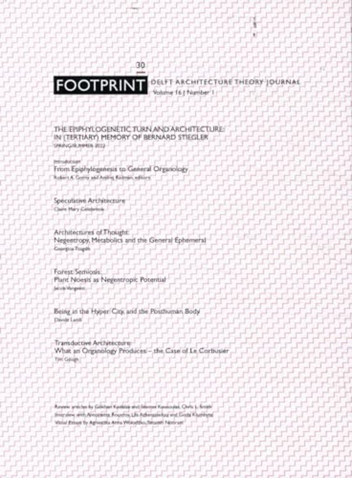Footprint 30. Epiphylogenetic Turn and Architecture