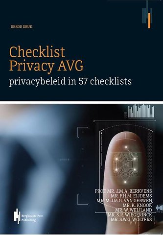 Checklist Privacy Avg Door Jan Berkvens Managementboek Nl