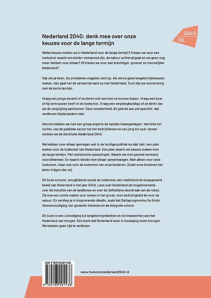Nederland 2040 - Een toekomstbeeld