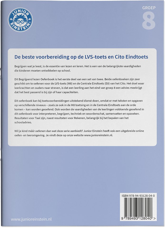 Begrijpend lezen Oefenboek Deel 1 groep 8 M8/E8 Geschikt voor de LVS-toets 3.0 (M8) en de Cito Eindtoets