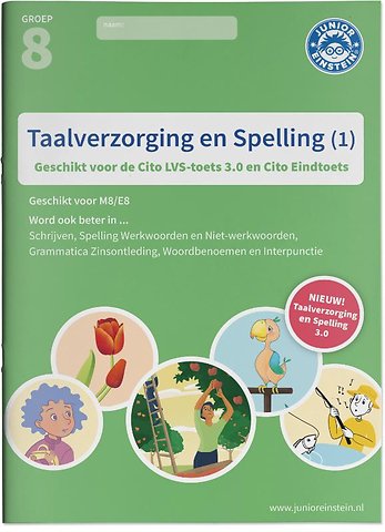Taalverzorging en Spelling geschikt voor de LVS-toets 3.0 (M8) en de Cito Eindtoets (E8