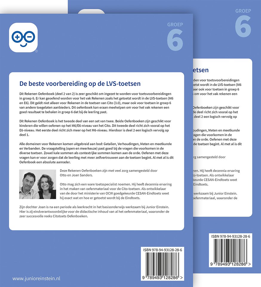 Rekenen Oefenboeken Compleet deel 1 en 2 groep 6