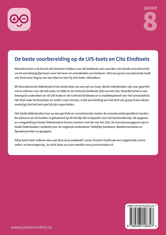 Woordenschat deel 1 Geschikt voor de Cito LVS-toetsen en de Cito Eindtoets - M8/E8 Cito Oefenboek