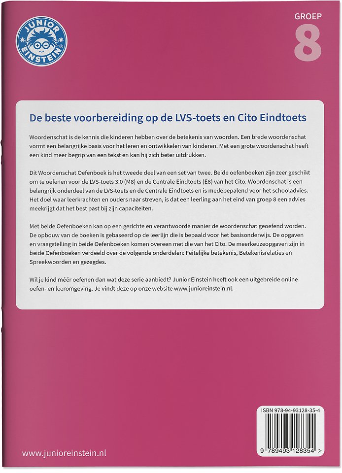 Woordenschat deel 2 Geschikt voor de Cito LVS-toetsen en de Cito Eindtoets-M8/E8 Cito Oefenboek