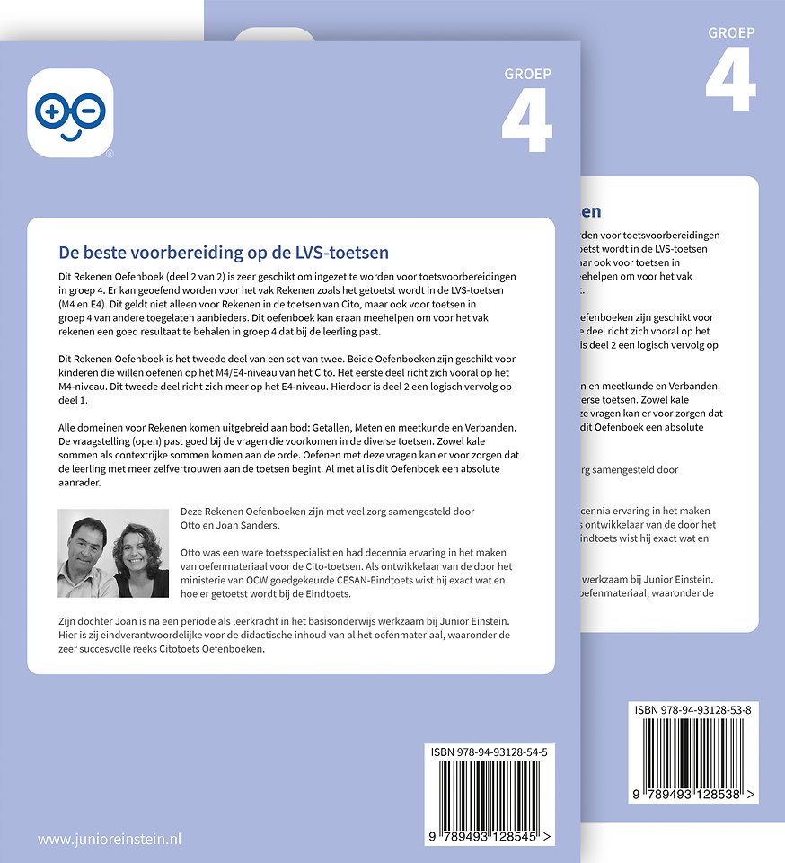 Rekenen Oefenboek Set deel 1 en 2 groep 4