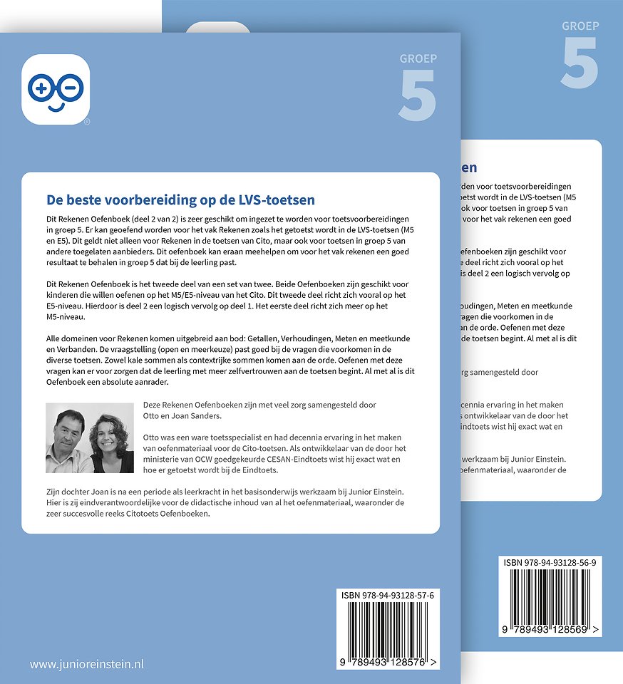 Rekenen Oefenboek Set deel 1 en 2 groep 5