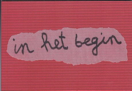 In het begin