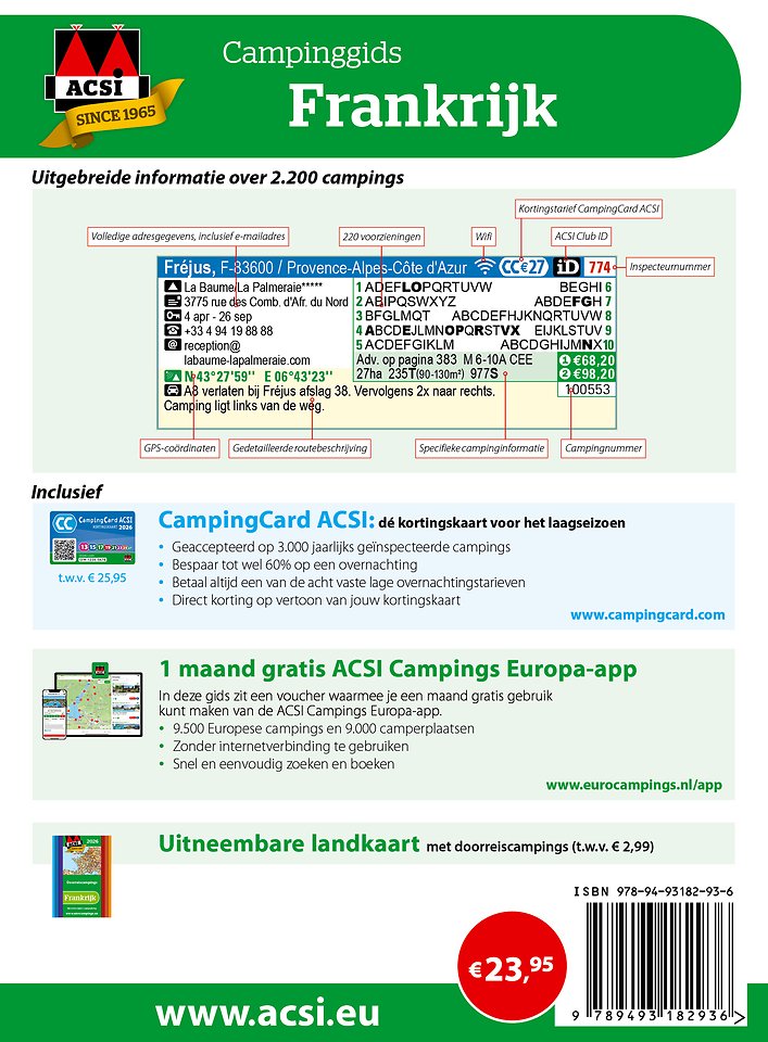 ACSI Campinggids Frankrijk 2026