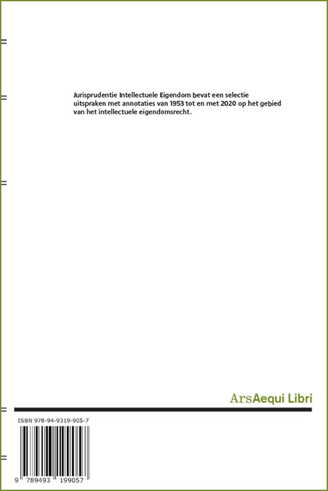Jurisprudentie Intellectuele Eigendom 1953-2020