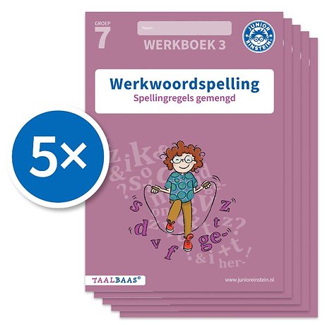 Werkwoordspelling werkboek 3 groep 7 (Set van 5)