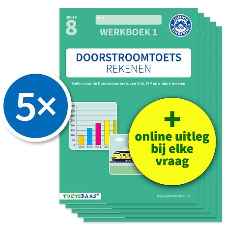 Doorstroomtoets Rekenen – Werkboek 1 + Online video-uitleg (set van 5)