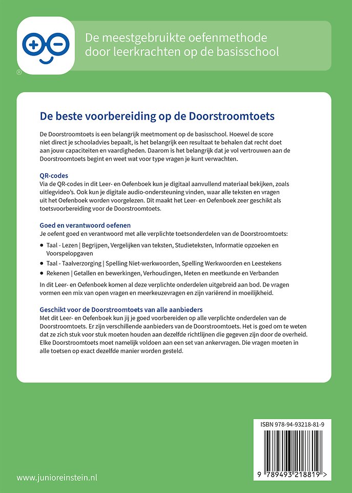 Doorstroomtoets 1 groep 8 Leer- en Oefenboek