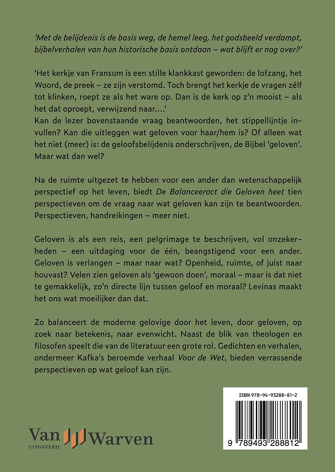 De balanceeract die geloven heet