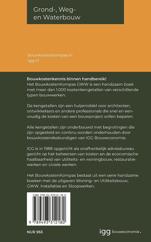 Bouwkostenkompas Grond-, Weg en Waterbouw 2023