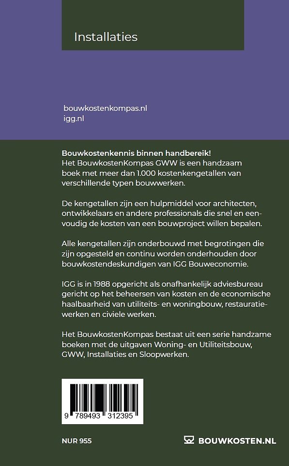 Bouwkostenkompas Installaties 2024