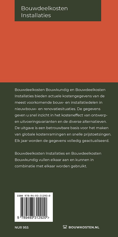 Bouwdeelkosten Installaties 2026