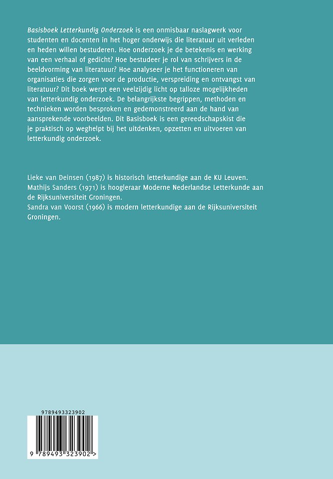 Basisboek Letterkundig Onderzoek