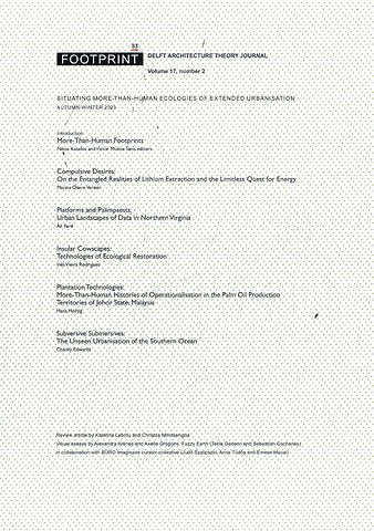 Situating more-than-Human Ecologies of Extended Urbanisation