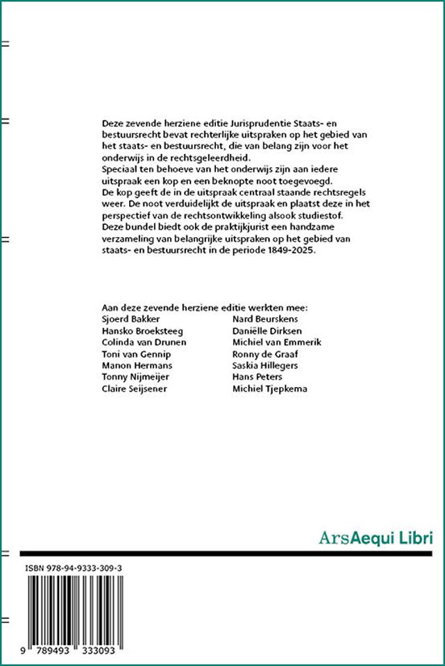 Jurisprudentie Staats- en bestuursrecht 1849-2025