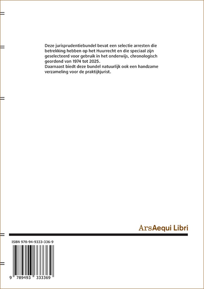 Jurisprudentie Huurrecht 1974-2025