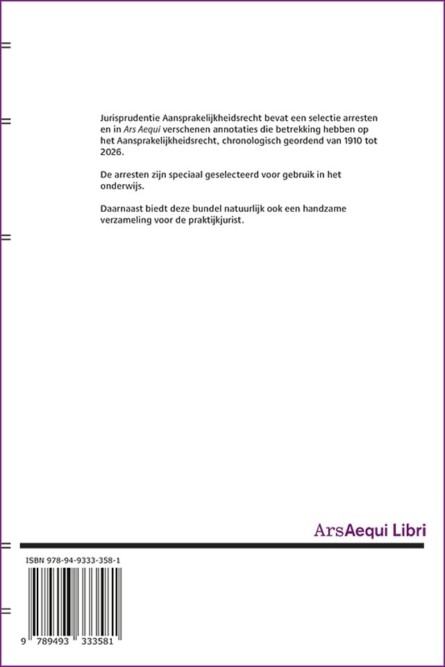Jurisprudentie Aansprakelijkheidsrecht 1910-2026