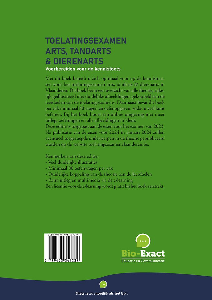 Toelatingsexamen arts, tandarts en dierenarts