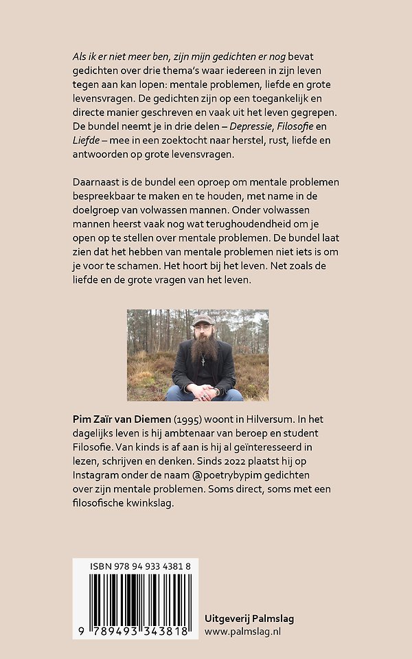 Als ik er niet meer ben, zijn mijn gedichten er nog