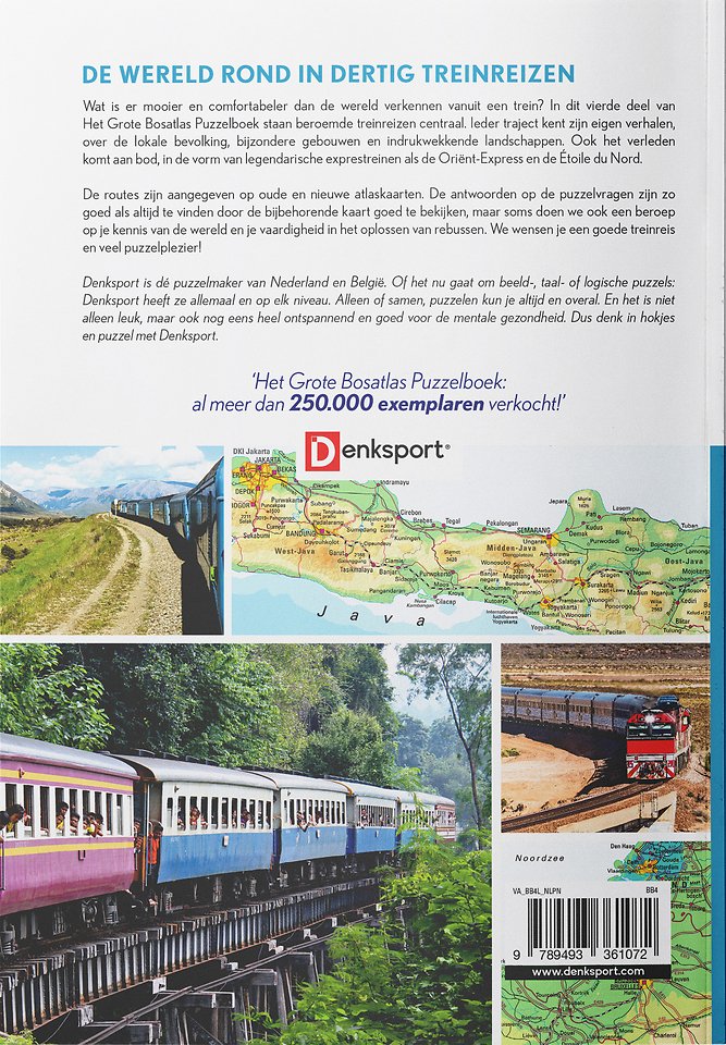 Denksport - Het Grote Bosatlas Puzzelboek - Treinreizen