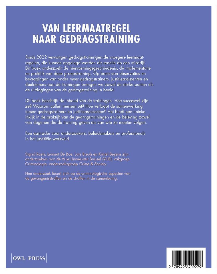 Van leermaatregel naar gedragstraining