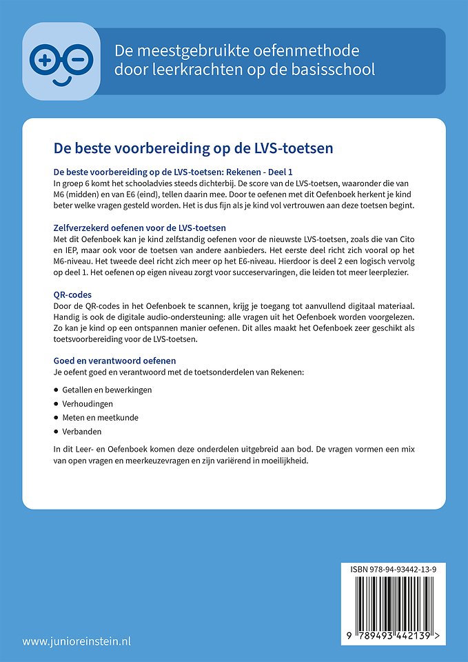 Rekenen voor de LVS-toetsen Deel 1 Groep 6