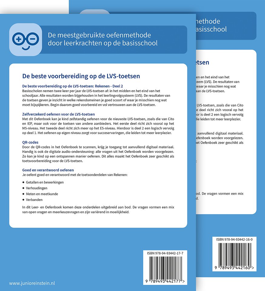 Rekenen voor de LVS-toetsen set - Deel 1 en 2 - Groep 5 + Online video-uitleg