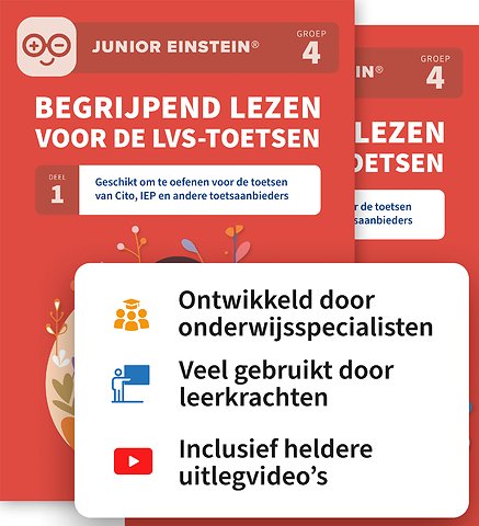 Begrijpend lezen voor de LVS-toetsen set - Deel 1 en 2 - Groep 4