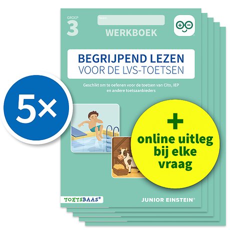 Begrijpend lezen voor de LVS-toetsen - Groep 3 - Werkboek - Set van 5