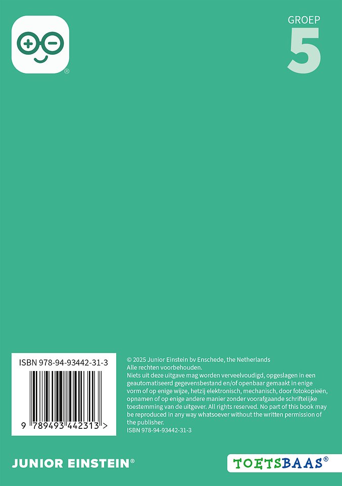 Rekenen voor de LVS-toetsen - Groep 5 - Antwoordenboek 1