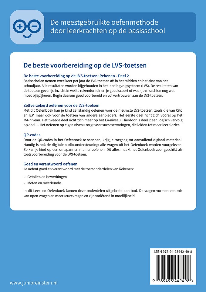 Rekenen voor de LVS-toetsen - Deel 2 - Groep 4 + Online video-uitleg